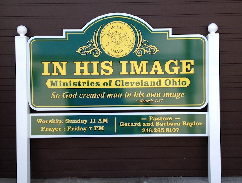 Custom Church Welcome Sign: Non-Rusting PVC, Outdoor, Personalized bild 9