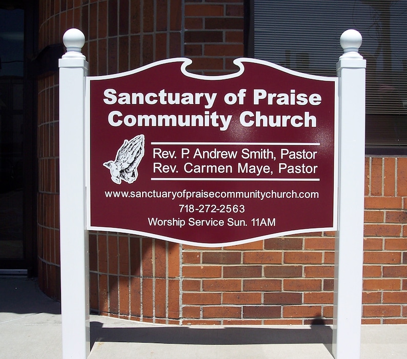 Custom Church Welcome Sign: Non-Rusting PVC, Outdoor, Personalized bild 8