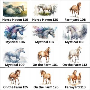 Large Personalized Horse Farm Signs Choose Your Watercolor Look Equine Graphic Colorful and Durable UV Non-Rusting image 7