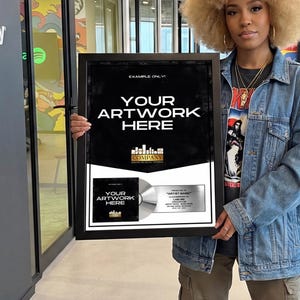 PREMIO STREAMING MUSICALE, Disco in vinile personalizzato, Premio, Targa in vinile, Premio per il successo nello streaming per musicisti e podcast. Qualsiasi numero di streaming.