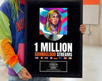 SoundCloud Streaming Awards | Custom Music Achievement Plaque | Personalized Artist Milestone Poster | Digital Download