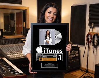 iTunes Streaming Award Plaque | Custom Music Awards | Personalized Artist Streaming Plaque | Digital Download Printable Posters