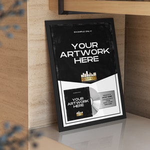 MUSIC STREAMING AWARD, Custom Vinyl Record, Award, Vinyl Record Plaque, Streaming Success Award For Musicians & Podcasts Any # Of Streams