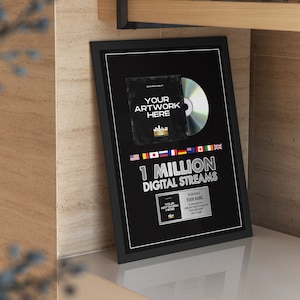 MUSIC STREAMING AWARD, Personalized Awards: Recognize Achievement - Musicians, Artists, YouTubers, Streamers - Customized for Your Journey