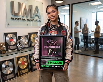 Spotify Streaming Award Plaque | Custom Music Awards | Personalized Music Streaming Plaque | Digital Download Printable Poster - Musicians