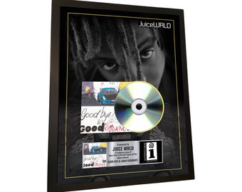 Music CD Record Memorabilia Award Juice Wrld A3 30 x 40 cm Poster Frame + CD Framed Rap Hip Hop - Good Bye & Good Riddance