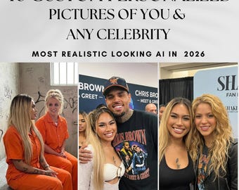 Custom Photos with Your Favorite Celebrity – 10 Realistic Edited Pictures | Personalized Gift | Celebrity Photo Edit | AI Photo Montage