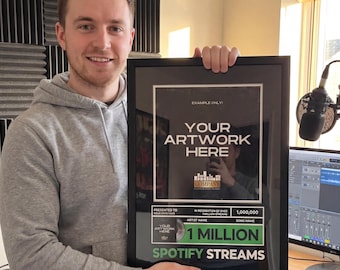 SPOTIFY STREAMING AWARD Design .jpg for streaming success, musician plaque, Streaming numbers For Musicians & Podcasts Any # Of Streams