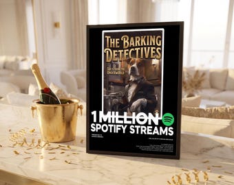 Spotify Streaming Award Plaque | Custom Music Awards | Personalized Artist Streaming Plaque | Digital Download Printable Posters