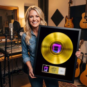 MUSIC STREAMING AWARD, Custom Vinyl Record, Award, Record Plaque, Streaming Success Award For Musicians & Podcasts Any # Of Streams