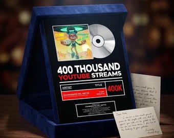 Custom YouTube Award Plaque | Creator Milestone Poster | Personalized Streaming Achievement | Digital Download