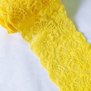 Yellow  lace for Y panty making/lace lingerie/ lingerie supplies/panty sewing/panties supplies