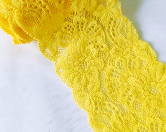 Yellow  lace for Y panty making/lace lingerie/ lingerie supplies/panty sewing/panties supplies