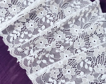White lace stretch lace for bramaking/ lace bra making/lace lingerie/ bra lace/ lingrie lace/ bralette supplies