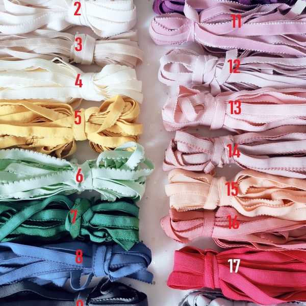 30 mètres Picot largeur élastique 1cm 20 couleurs pour la fabrication de soutien-gorge / picot élastique / sac élastique / sac élastique, lingerie élastique