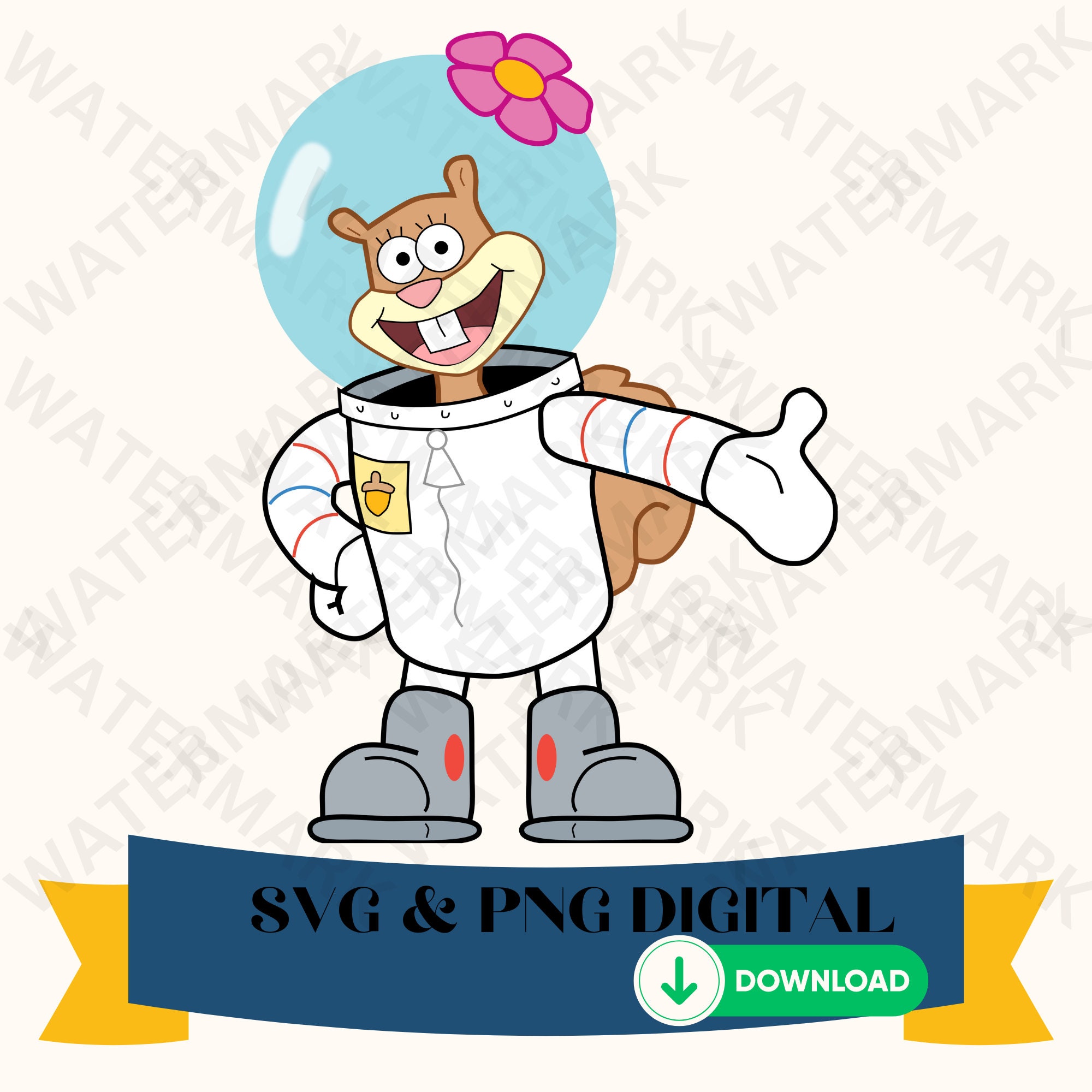 Dibujos animados de Sandy Cheeks Svg Sandy Cheeks Png Cricut - Etsy México