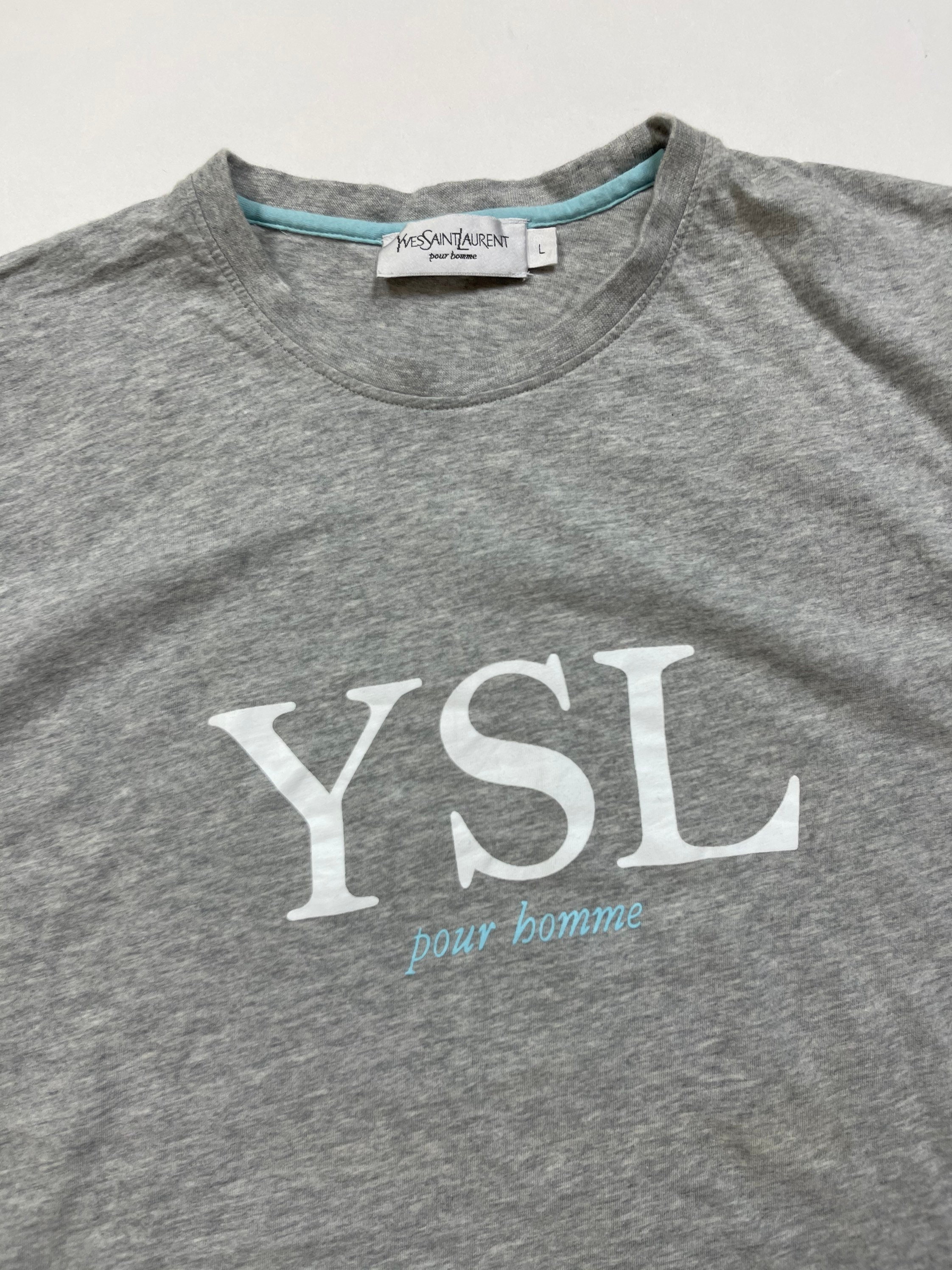 Yves saint Laurent YSL T-shirt big logo | Etsy