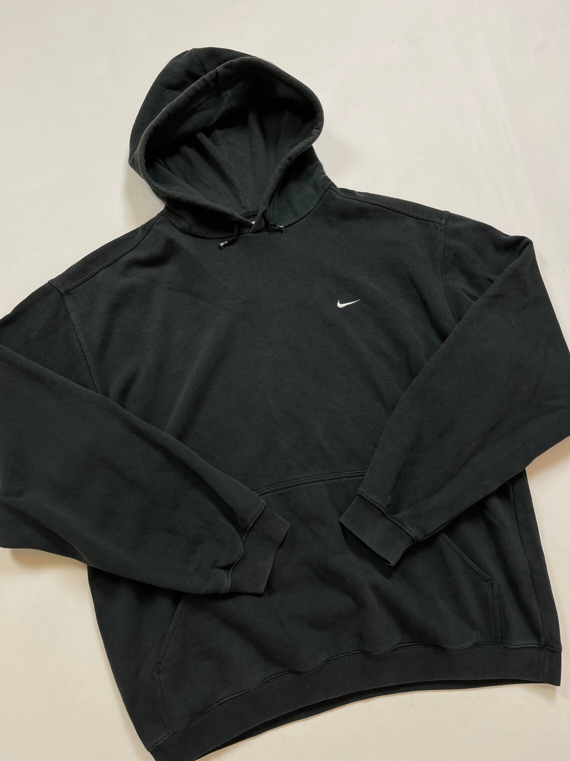 Nike vintage hoodie 90s rare black chest logo sweatshirt | Etsy