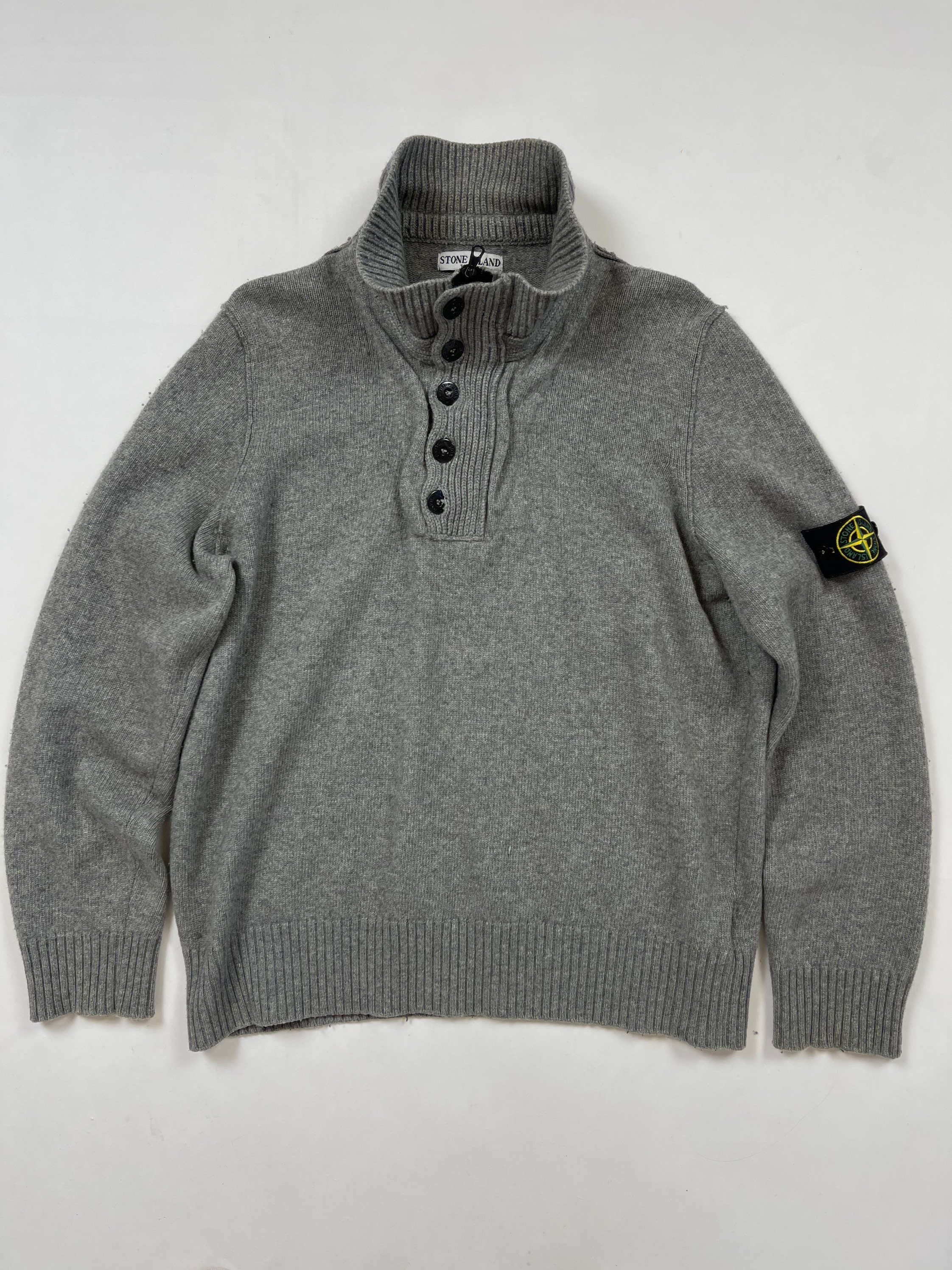 Stone island vintage cable turtleneck rare vintage zip up | Etsy