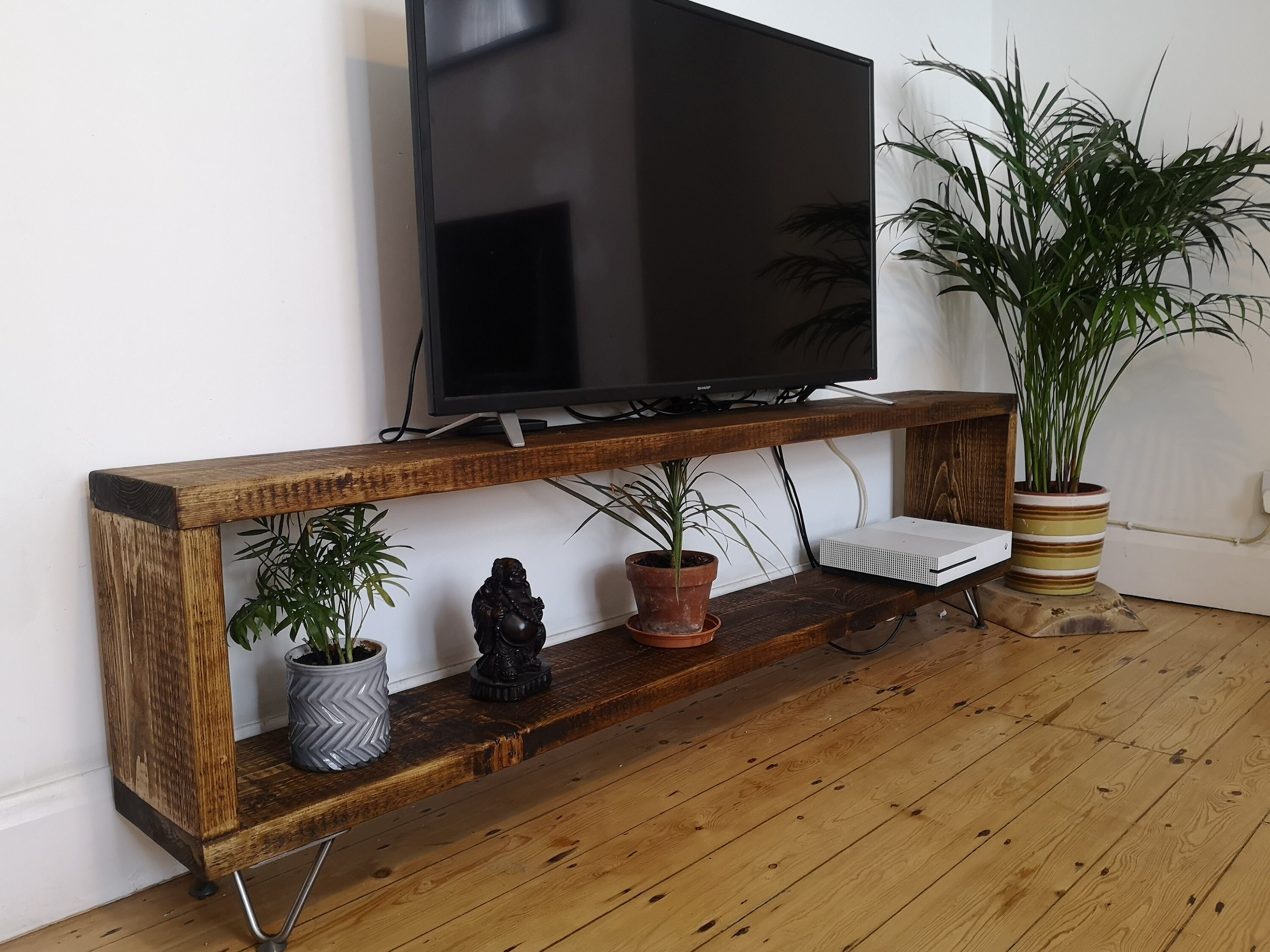 Rustic Reclaimed Wood TV Stand 'Box Unit' Television Etsy