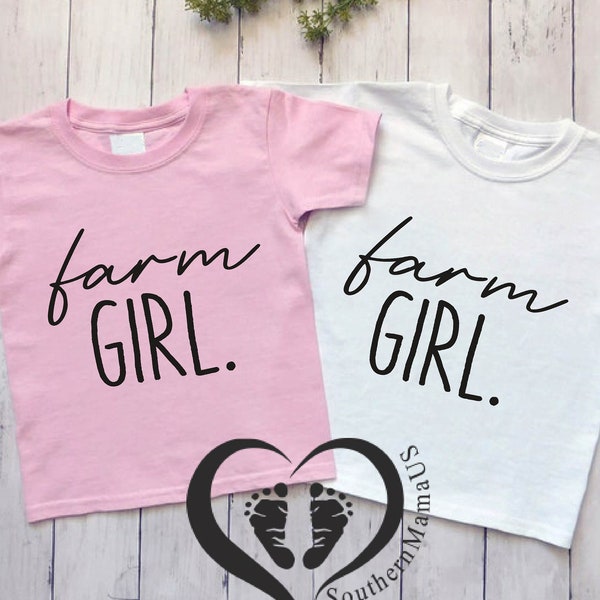 Farm Girl Shirt,Kids Farm Shirts, Country Girl Onesie®, Farmer Shirts for Girls, Small Town Girl Tee, Farm Life Shirt, Farmer Gift for Girls
