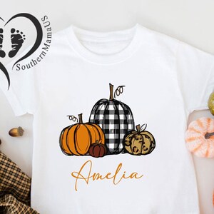 Personalized Pumpkin Kids Shirt,Custom Pumpkin Halloween Baby Onesie®,Personalized Fall Toddler Girls Shirt,Halloween Gift,Halloween Outfit