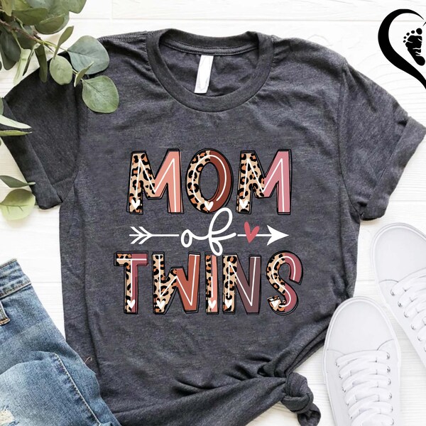 Mom Of Twins Shirt, Leopard Twin Mom Shirt, Mothers Day Shirt, Twin Leopard Mom Shirt, Twins Mom Gifts, Mothers Day Gift, Expecting Mom Gift