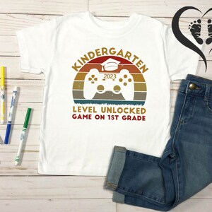 Retro Graduation Shirt, Graduation Gift, Kindergarten Grad  Boys T-Shirt, Graduation Game Day T-Shirt, Graduate Party, Kids School Shirt