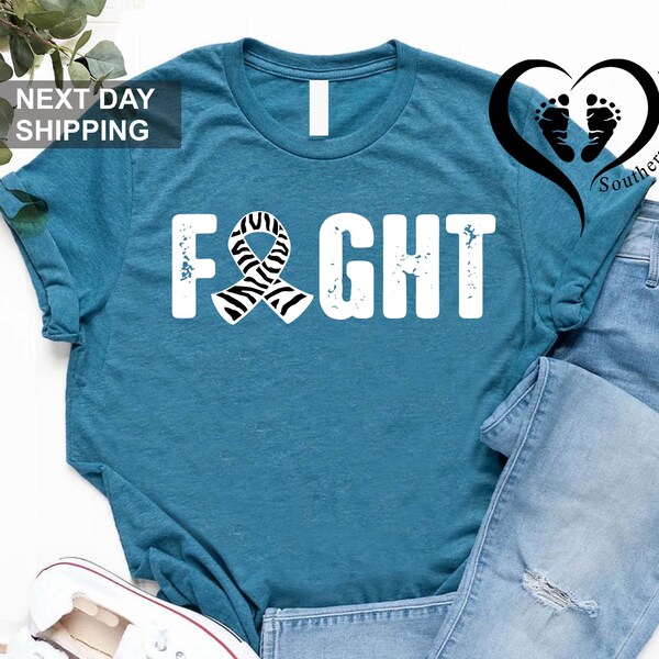 Rare Disease Fight T-shirt, Rare Awareness Zebra Ribbon Shirt, Carcinoid Cancer Awareness Month Tee, Rare Chronic Illness Support Shirt