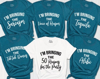 Personalized I'm Bringing The Birthday Party T-shirt, Custom 30th 40th 50th 60th 70th Birthday Tee, Custom Funny Birthday Party Group Shirt