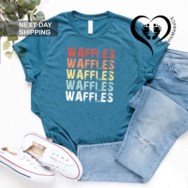 Waffles Shirt,Waffle Retro Shirt,Waffles Lover Gift,Food Shirt,Weekend Shirt,Food Lover Shirt,Breakfast Lover Shirt,Foodie Shirt,Funny Shirt