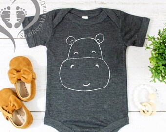 Toddler Coloring Shirt, Hippo Baby Outfit, Cute Hippo Baby Shirt, Sweet Baby Unisex Bodysuit, Toddler Clothes, Trendy Baby, Newborn