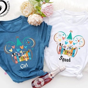 Custom Mickey And Friends Matching Family Birthday Shirts,Disney Birthday Squad Shirt,Cute Disney Birthday Party Tee,Disney Birthday Gift