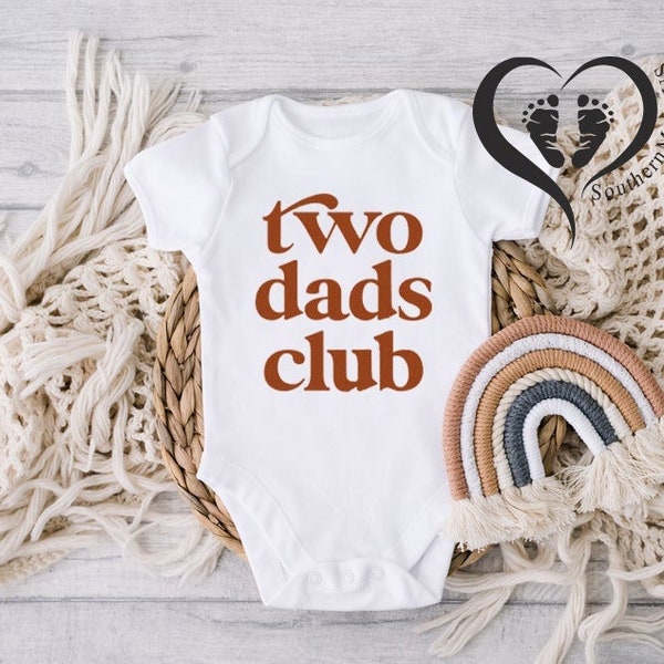 Two Dads Club Baby Onesie®, LGBT Dad Shirt, Lgbt Fathers Day Shirt, New Dad Shirt, 1st Fathers Day Gift Baby Onesie®, Baby Announcement Gift