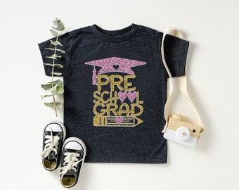 Preschool Grad Shirt,Girls Graduation Tee,Preschool Graduation Outfit,Kindergarten Grad,Graduation Girl Shirt,Girls Pre-K Graduation Shirt