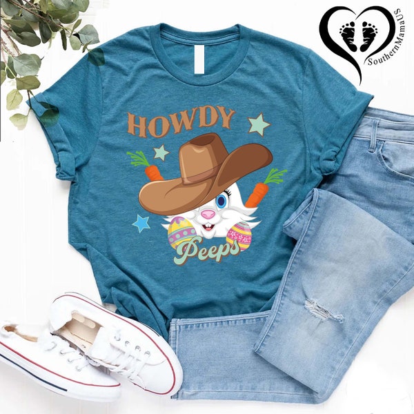 Howdy Easter Shirt,Western Easter Tshirt,Bunny Boy Shirt,Toddler Easter Shirt,Cute Bunny Tee,Western Shirt,Cowboy Shirt,Easter Gift Shirt