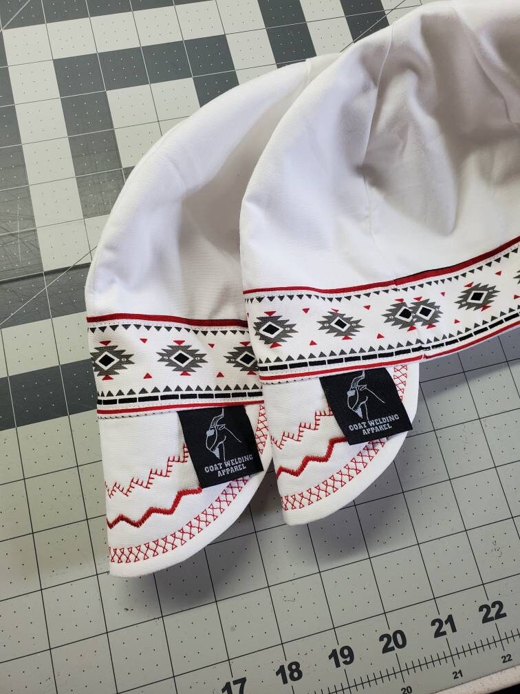 White western banded cap Welding hat