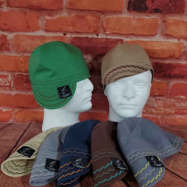 Solid color welding caps with contract stitching . Various colors available. Welding hat beanie