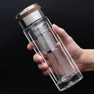 Double Glass Tea or Fruit infuser bottle