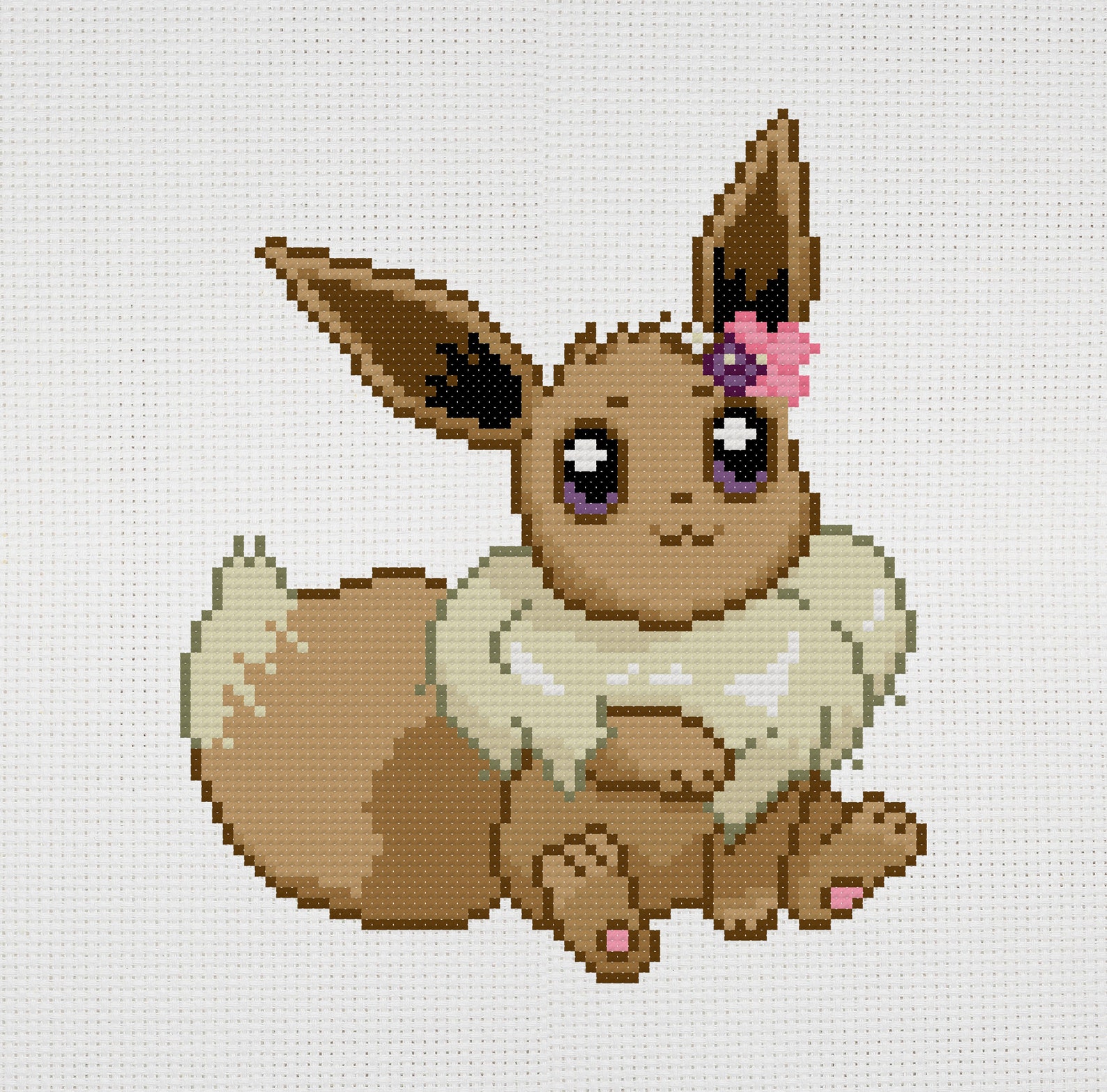 EEVEE cross stitch pattern. Pokemon cross stitch. Anime cross Etsy