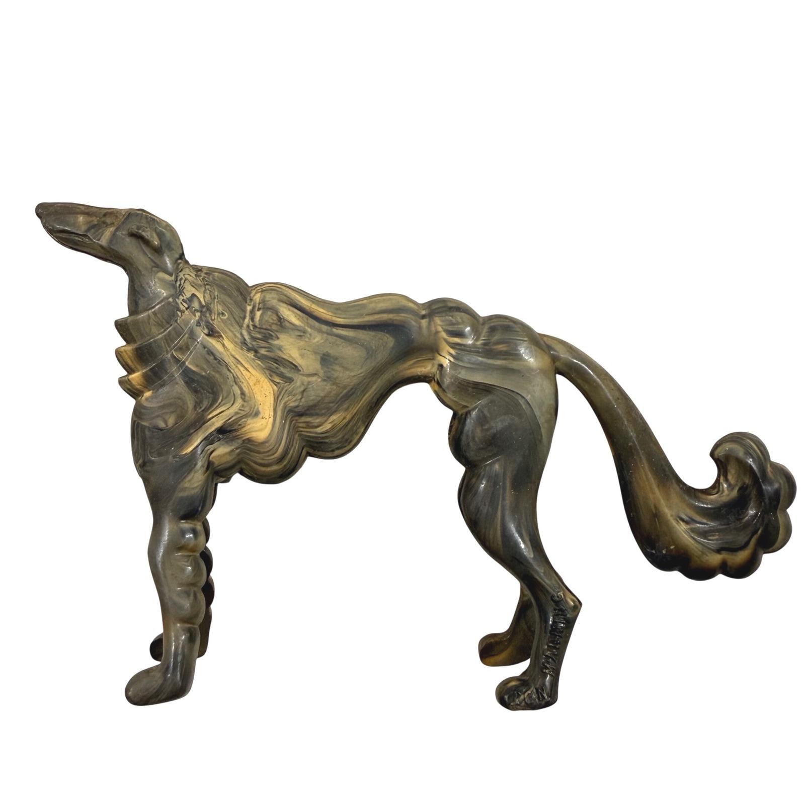 Art Deco Borzoi Dog Sculpture - Etsy