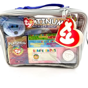 Lot de cartes de visite Ty Beanie Babies Platinum Membership Club Lot Bear Cards Exclusivité NOUVEAU