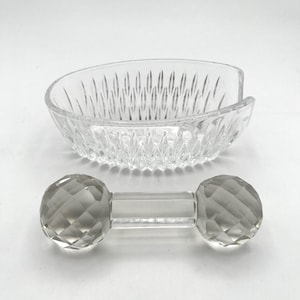 Vintage Crystal Utensil Holder Princess House & Knife Rest Elegant Decor Kitchen