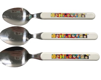 Vintage Kellogg's Cereal Charakterlöffel Sasco 3er Set von 1996 Tony dem Tiger 90er Jahren
