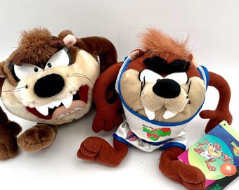 Peluche del Diablo de Tasmania de Warner Bros., Space Jam, jugador de baloncesto, McDonald's de los 90
