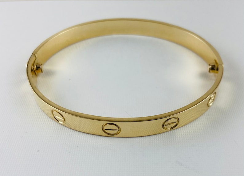 Solid Gold Bangle Etsy