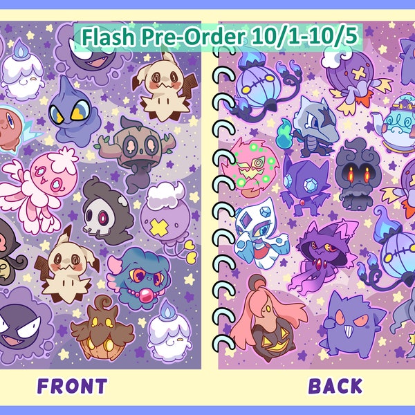 Ghost Type Re-usable Sticker book