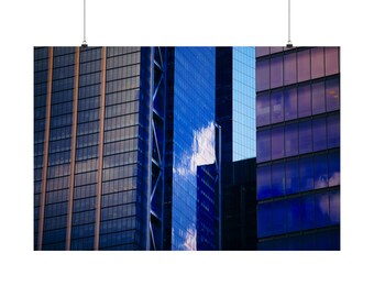 Skyscrapers Manhattan New York City Architecture Poster Matte Horizontal Posters