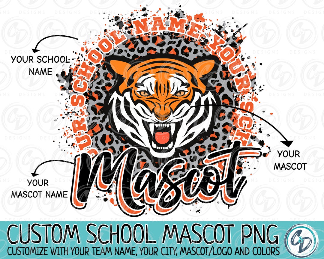 Custom School Mascot PNG Custom Mascot Design Custom Team Etsy UK