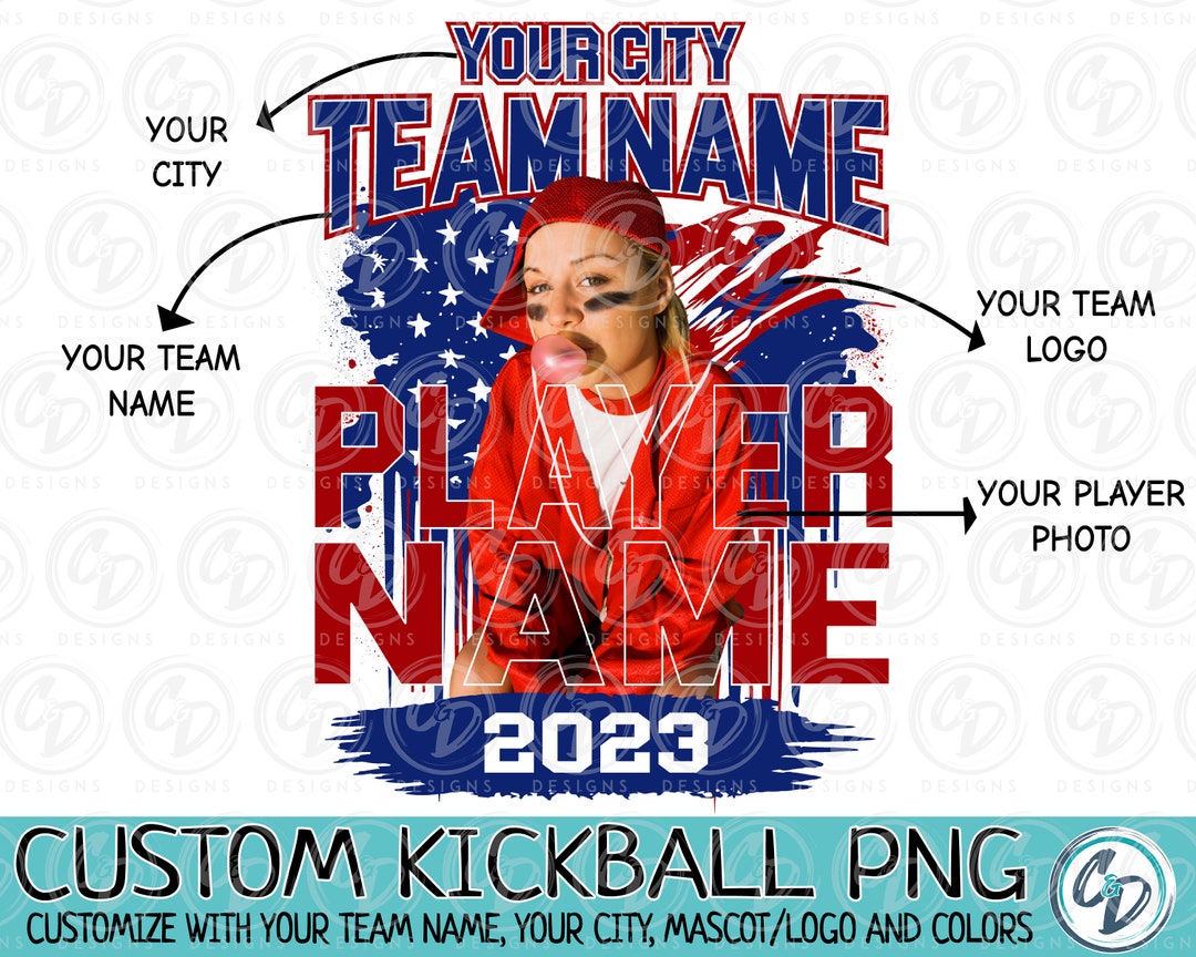 Custom Kickball Png Custom USA Flag Kickball Design Custom Etsy